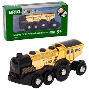 Spielzeugeisenbahn BRIO 33630 Goldene Batterielok