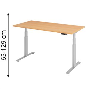 Schreibtisch Böttcher-AG Base Lite, buche / silber