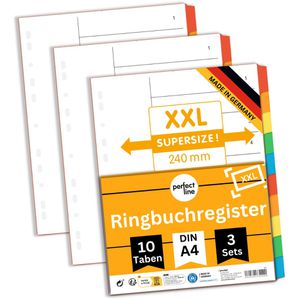 Produktbild für Register perfect-line A4 Überbreite, blanko
