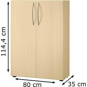 Produktbild für Aktenschrank Hammerbacher Basic 4550, aus Holz