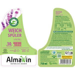 Produktbild für Weichspüler AlmaWin Lavendel, Konzentrat, Bio, vegan