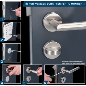 Produktbild für Drückergarnitur Alpertec Fair I-R WC