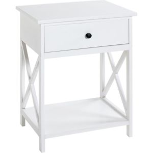 Produktbild für Beistelltisch Haku-Möbel 23362, Madrid, weiß, aus Holz