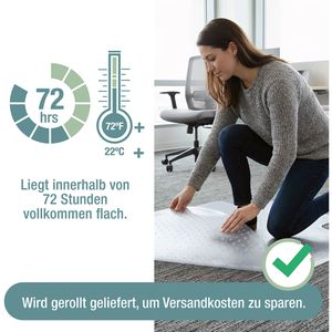 Produktbild für Bodenschutzmatte Floortex Cleartex TrYlok, transparent