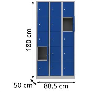 Produktbild für Schließfachschrank Lüllmann 520531, blau