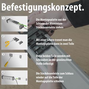 Produktbild für Steckdosenleiste Brennenstuhl Premium-Alu-Line, 3m