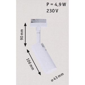 Produktbild für Deckenstrahler Paulmann URail Tubo, weiß mit LED