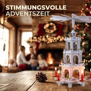 Produktbild für Weihnachtspyramide Spielwerk 107626, XL, weiß