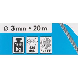 Produktbild für Drahtseil Dörner+Helmer 190381, Traglast bis 105 kg