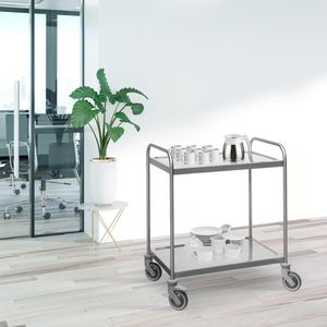 Produktbild für Servierwagen Köhler 27949, silber, aus Edelstahl