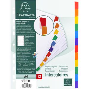 Produktbild für Register Exacompta 2312E, A4, blanko