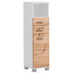 Produktbild für Badschrank Schildmeyer Palermo 157643, 4 Füße, eiche / weiß