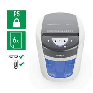 Produktbild für Aktenvernichter Leitz 8358 IQ OptiMax Home Office 225, Rollen