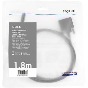 Produktbild für DVI-Kabel LogiLink UA0331, 60 Hz