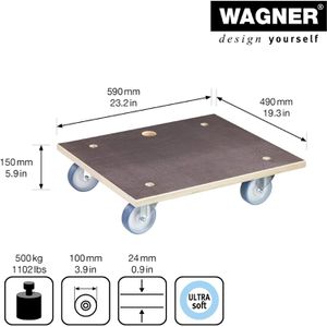 Produktbild für Möbelroller Wagner-System MM1145, TPE-Rollen