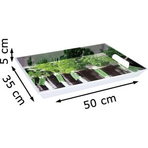 Produktbild für Serviertablett Kesper Herbs 77334, eckig, 50x35cm