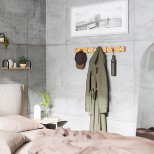 Produktbild für Kleiderhaken Umbra Flip 8, 318858-390, aus Holz, klappbar