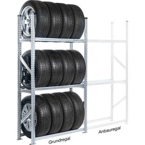Produktbild für Reifenregal GEWE 3190410RRG3, silber, für 12 Reifen