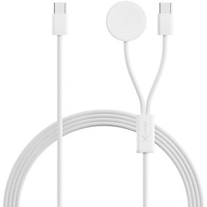 Ladekabel XLayer 220380 2-in-1 Kabel, weiß, 1,5m