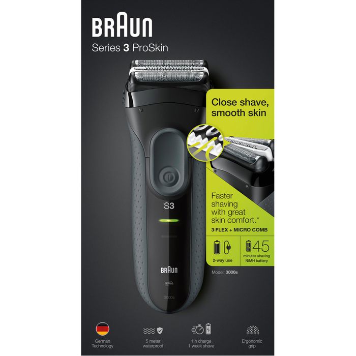 Braun Elektrorasierer Series 3 Pro Skin 3000s, Ausstellungsstück.,  Trockenrasierer, mit Trimmer – Böttcher AG