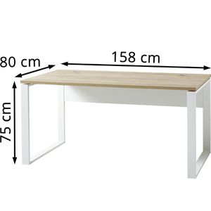 Produktbild für Schreibtisch Germania Lioni, navarra eiche / weiß