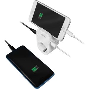 Produktbild für Steckdosenadapter LogiLink PA0259, weiß