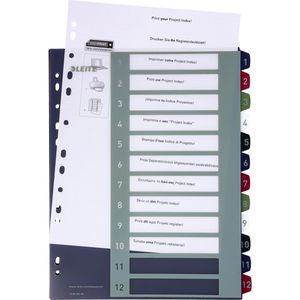 Produktbild für Register Leitz 1238 Style, A4 Überbreite, 1-12