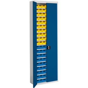 Produktbild für Magazinschrank Mauser MKST4/21A, grau / blau