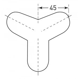 Produktbild für Schutzprofil Moravia Kreis, selbstklebend, weiß
