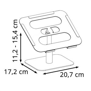 Produktbild für Tablet-Halterung myWall HT47L, silber, für Tisch