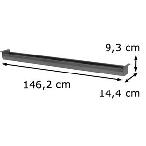 Produktbild für Kabelwanne Hammerbacher KC18/G, graphit