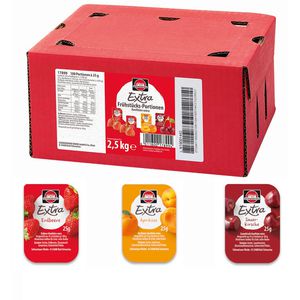 Konfitüre Schwartau Extra Mix Erdbeer, Sauerkirsche & Aprikose