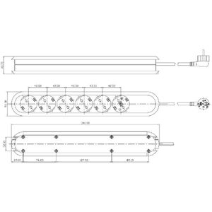 Produktbild für Steckdosenleiste Bachmann Smart 381.247K, 1,5m