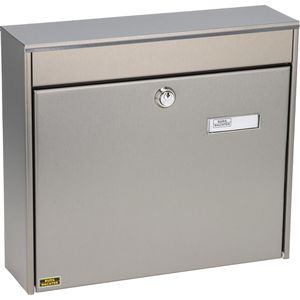 Produktbild für Briefkasten Burg-Wächter Borkum 3878 Ni, silber, aus Edelstahl