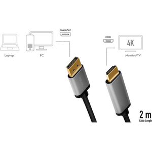 Produktbild für Displayport-Kabel LogiLink CDA0107, 4K UHD, DP 1.2