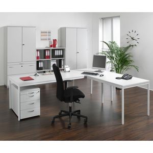 Produktbild für Schreibtisch Geramöbel 4 Fuß Eco N-522120-AL