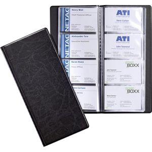 Visitenkartenmappe Durable 240201 Visifix 192, schwarz, A5