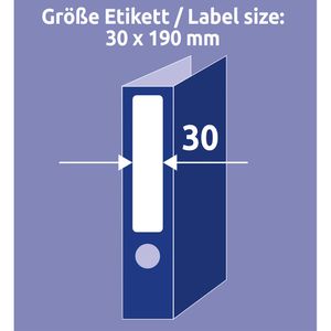 Produktbild für Rückenschilder Zweckform C32266-10, weiß