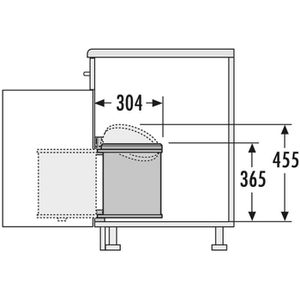 Produktbild für Einbaumülleimer Hailo AS Mono 15, 3515031