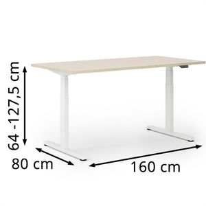 Produktbild für Schreibtisch Actiforce Pro 1050 lite, eiche / weiß