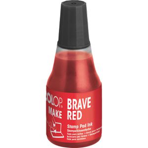 Produktbild für Stempelfarbe Colop Make, wasserbasiert, brave red