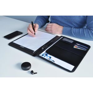Produktbild für Schreibmappe DESQ 3682 Business Classy, schwarz, Kunstleder