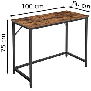 Produktbild für Schreibtisch Vasagle LWD41X, braun / schwarz