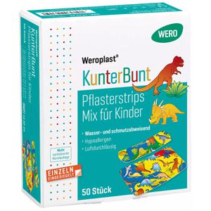 Pflaster Wero KunterBunt Dinosaurier, 50 Strips