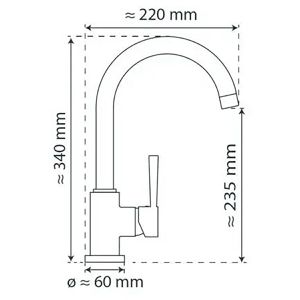 Produktbild für Küchenarmatur Schütte Cornwall 79119, chrom