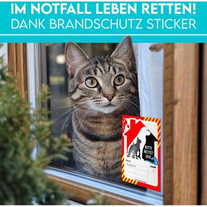 Produktbild für Hinweisetiketten HUND-IST-KÖNIG Notfallaufkleber