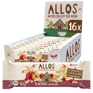 Müsliriegel Allos Flapjack Landfrüchte, BIO