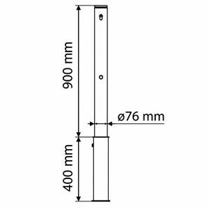 Produktbild für Absperrpfosten Schake 4272Z, silber, aus Edelstahl