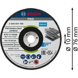 Produktbild für Schruppscheibe Bosch PRO Stainless Steel and Metal