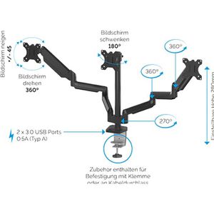 Produktbild für Monitorhalterung Fellowes Platinum Series, schwarz